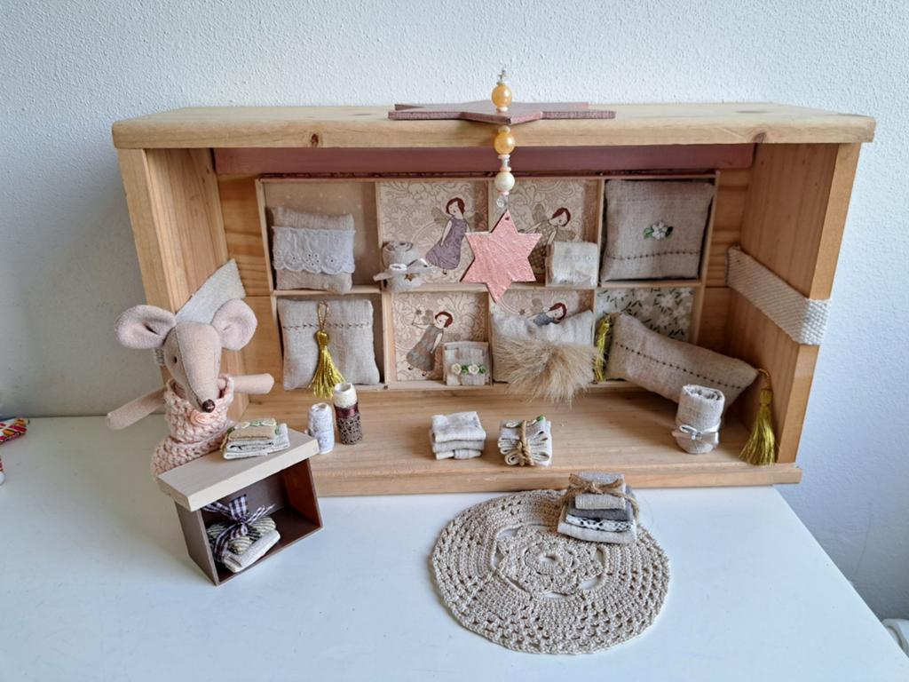 Houten textiel winkeltje voor maileg muizen, Ophalen of Verzenden