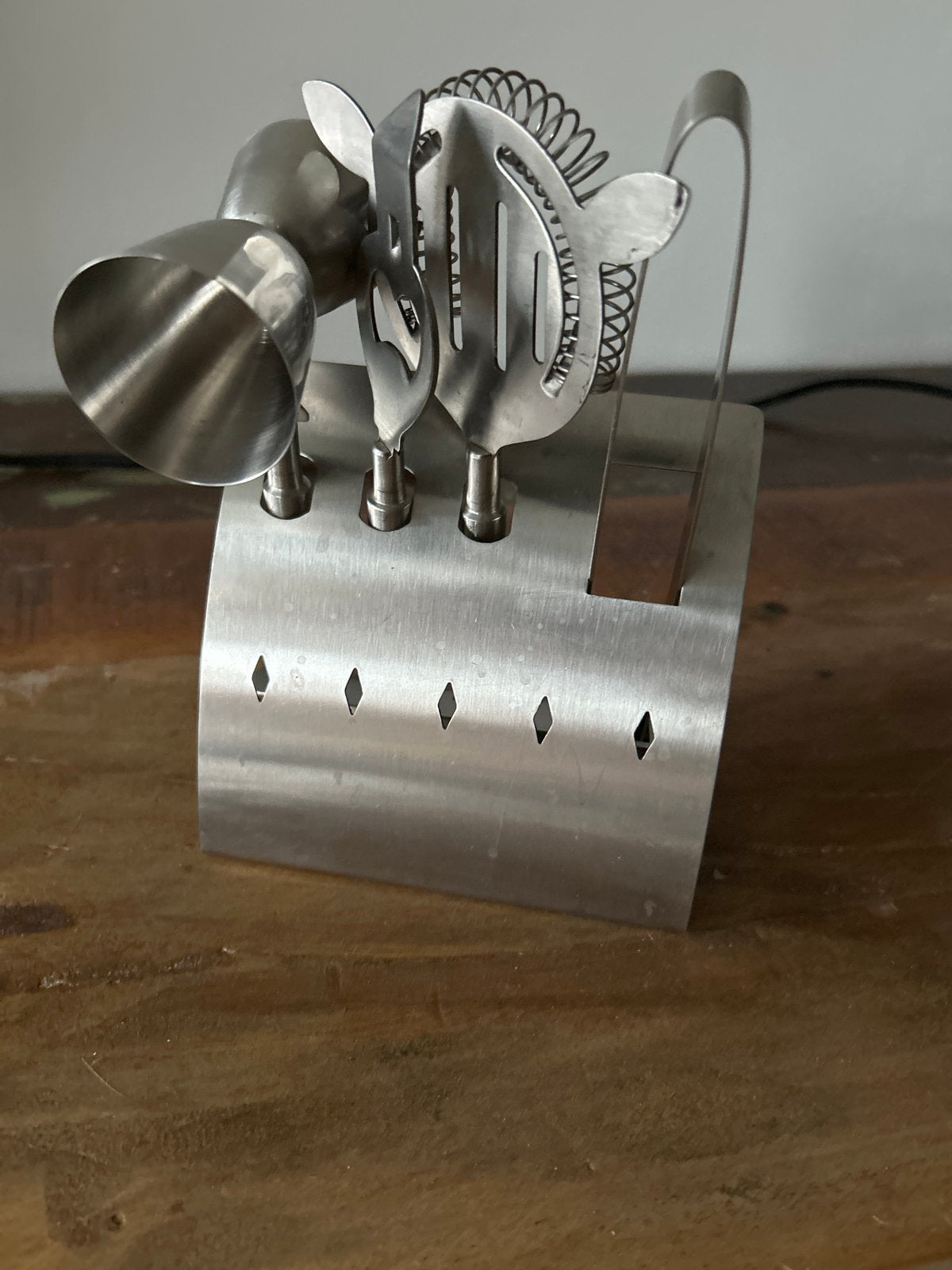 RVS Bar Set - Cocktail Shaker en Gereedschap, Zilver, Ophalen of Verzenden, Metaal, Overige typen