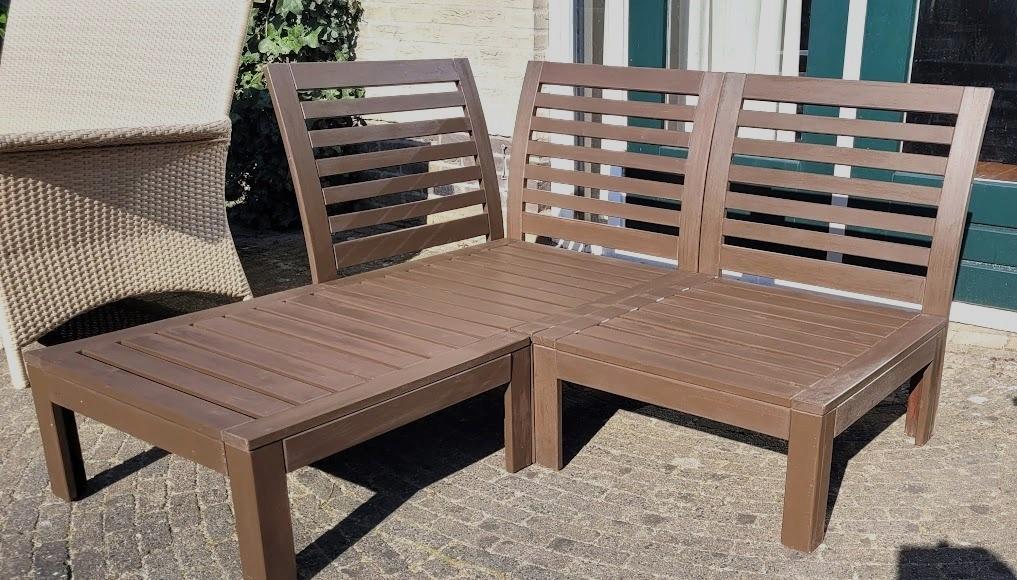 Ikea tuinset Applaro lounge set. Zonder kussens., Ophalen, Gebruikt, 3 zitplaatsen, Loungeset