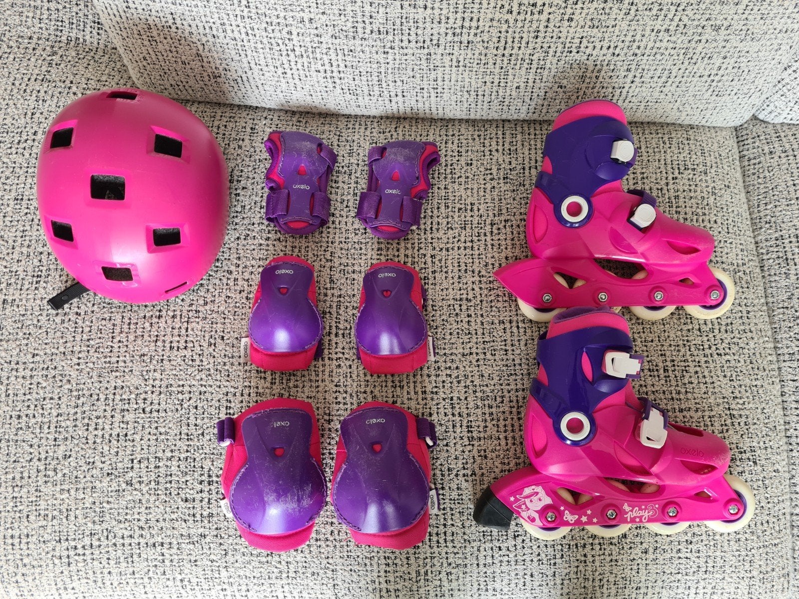 Oxelo Skeelers Maat 28-29-30. Inclusief bescherming!, Overige merken, Kinderen, Ophalen of Verzenden, Inline skates 4 wielen