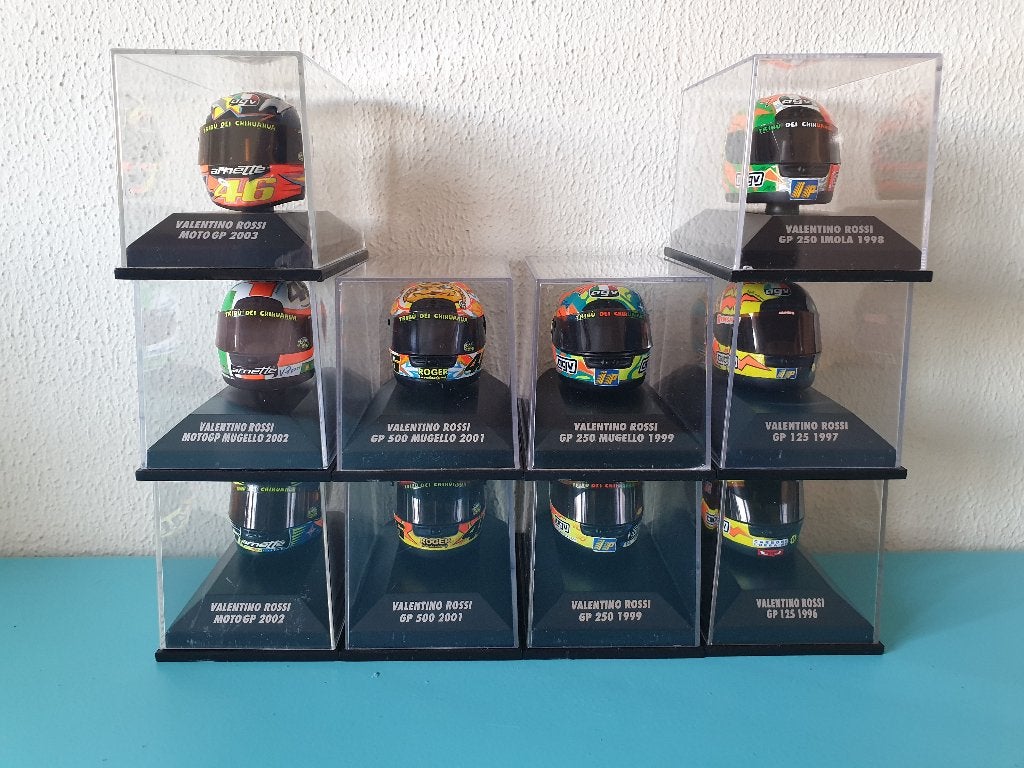Minichamps Rossi Helmpjes 1:8, Hobby en Vrije tijd, Ophalen, Zo goed als nieuw, 1:5 t/m 1:8, Motor