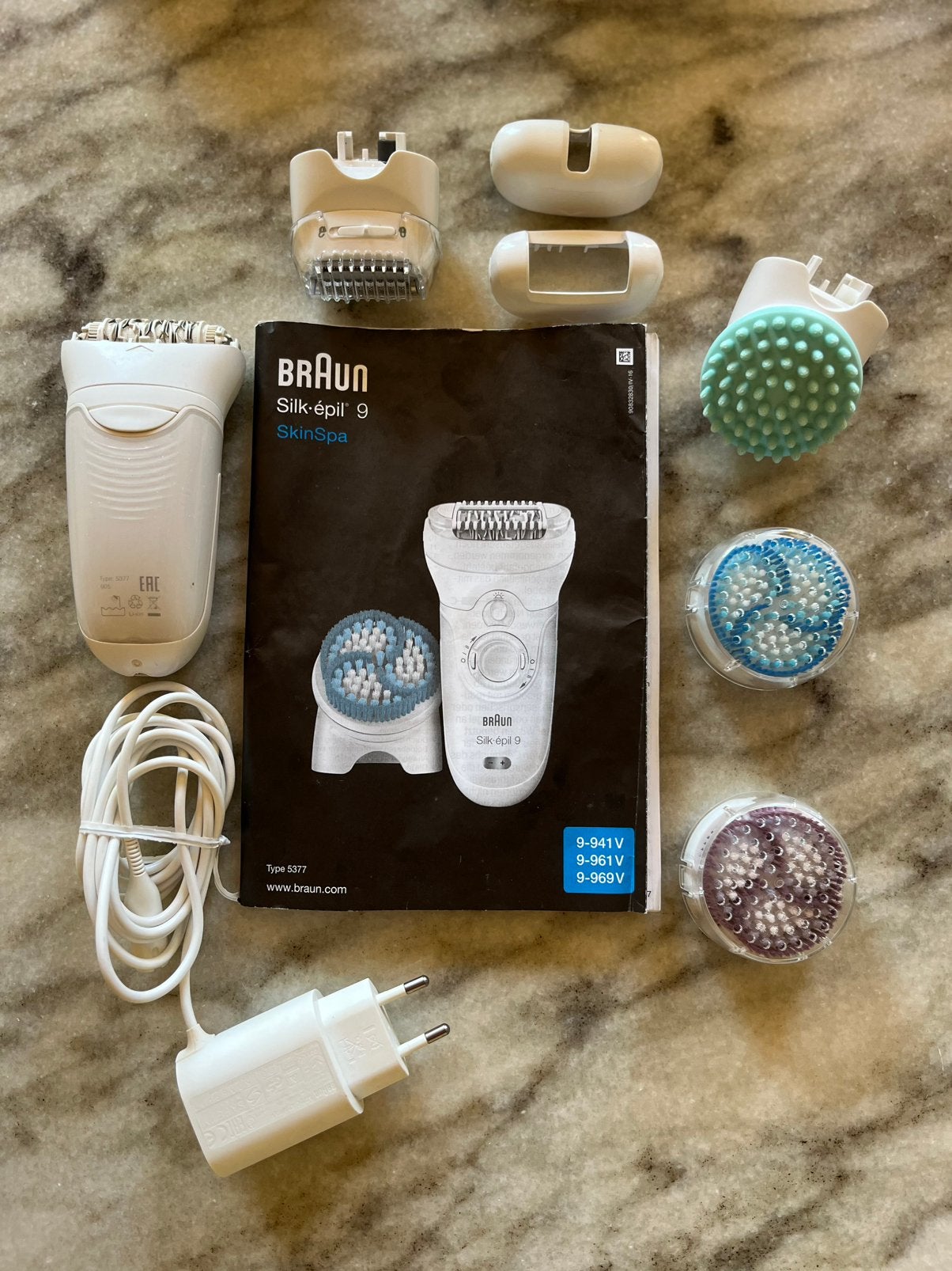 Braun Silk-épil 9 (Type 5377) - Skin Spa Luxe ZGAN!, Ophalen of Verzenden, Zo goed als nieuw, Scheren en Epileren