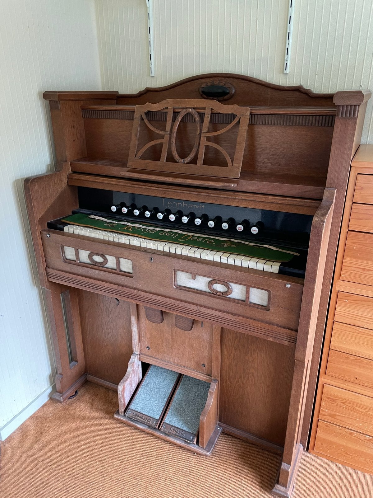 Antiek Leonhardt Harmonium - Leipzig, Muziek en Instrumenten, Ophalen, Gebruikt, 1 klavier, Harmonium