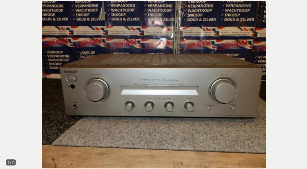 Sony integrated stereo amplifier TA-FE370, Audio, Tv en Foto, Versterkers en Receivers, Ophalen of Verzenden, Sony, 120 watt of meer
