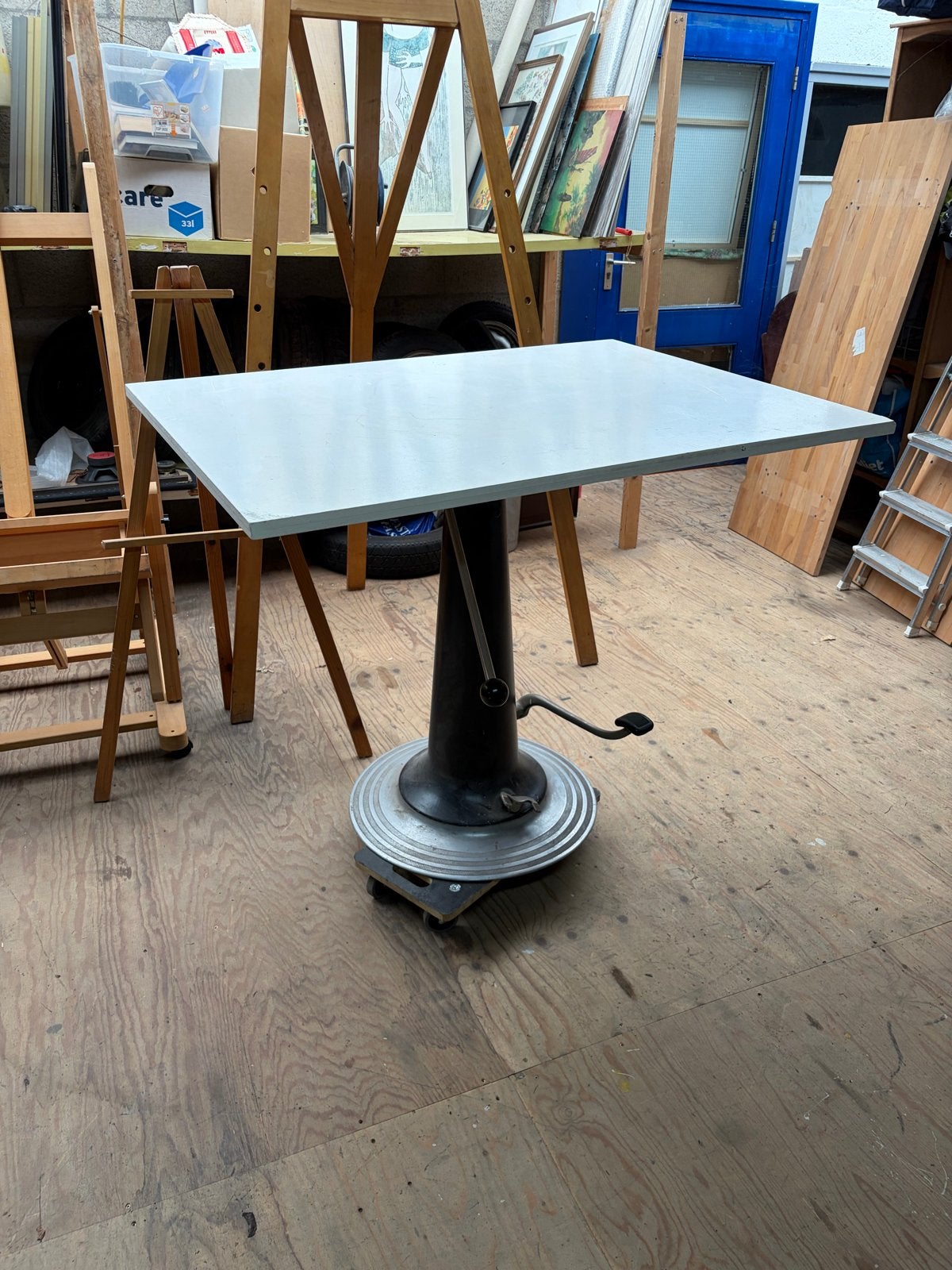 Antieke Hydraulische Tekentafel Jaren '50, Ophalen, Gebruikt, Minder dan 130 cm