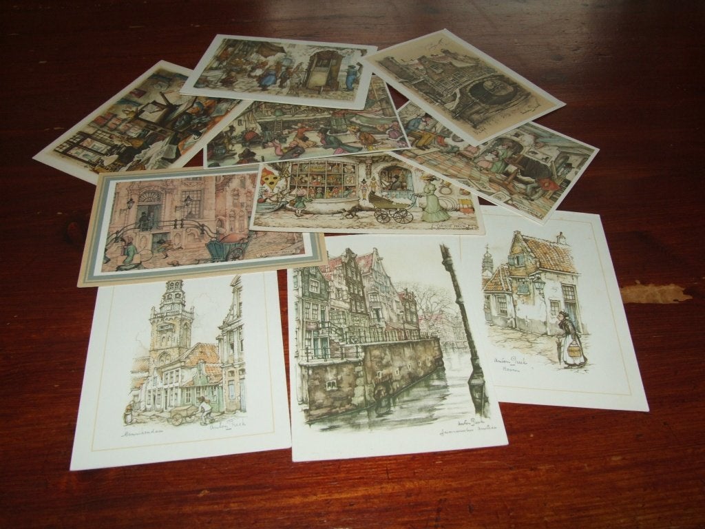 G- ILLUSTRATOR-ANTON PIECK - 10 KAARTEN, Gebruikt, Verzenden, Voor 1940, Prent