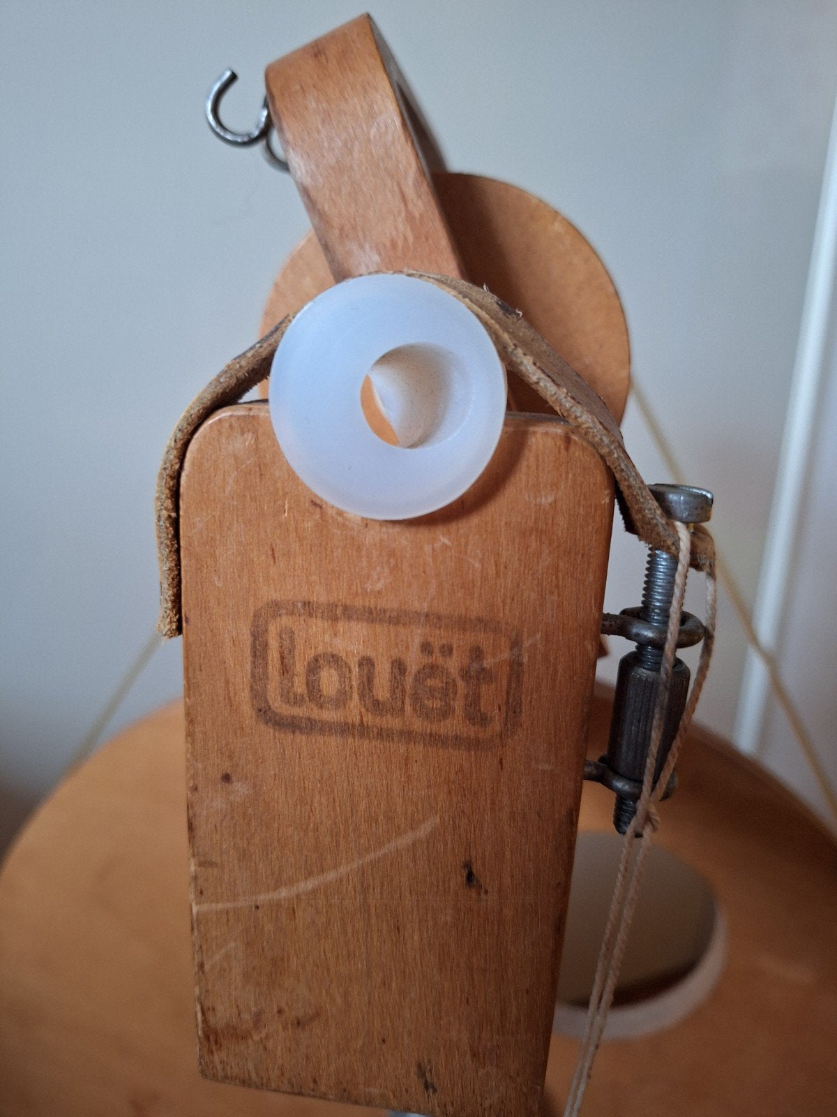 louët spinnewiel met 3 klossen, Ophalen, Gebruikt, Spinnewiel