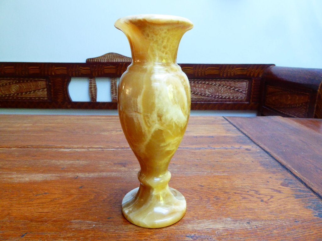 Vintage albasten vaas, Antiek en Kunst, Antiek | Woonaccessoires, Ophalen of Verzenden
