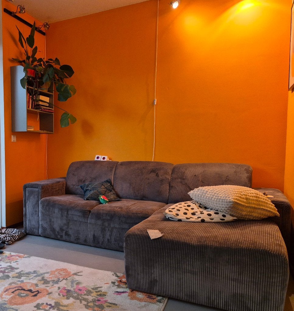 Loungebank, Huis en Inrichting, Banken | Bankstellen, Ophalen, Gebruikt, Hoekbank, Driepersoons