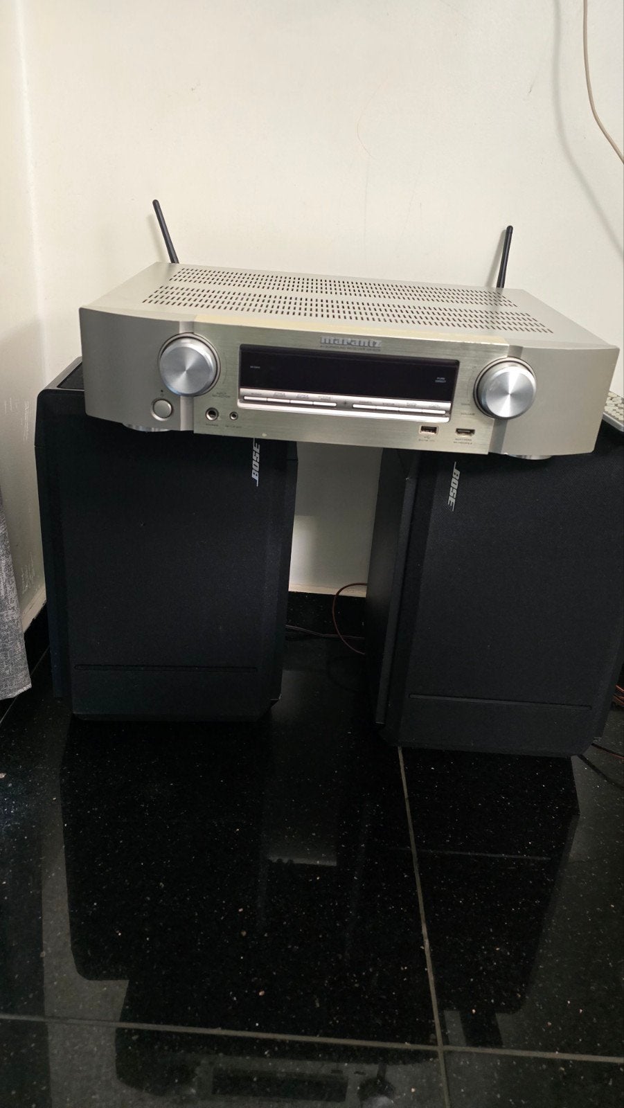 Marantz NR1606 AV Receiver met Bose luidsprekers, Zo goed als nieuw, 120 watt of meer, Ophalen, Marantz