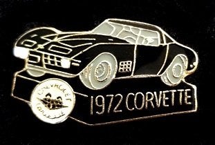 Corvette 1972 pin- zwart epoxy, Verzenden, Nieuw, Transport, Speldje of Pin