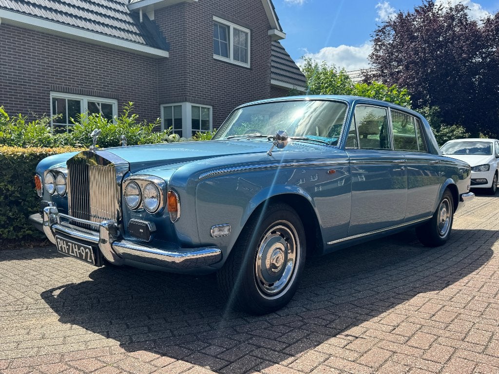 Rolls-Royce Silver Shadow 6.7 AUT 1976 caribbean Blauw, Auto's, Oldtimers, Automaat, Achterwielaandrijving, Blauw, Leder