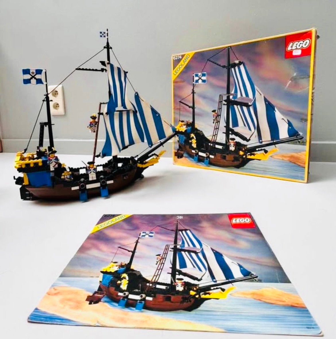 LEGO 6274 Caribbean Clipper – compleet met doos – 1989, Lego, Zo goed als nieuw, Pirates, Ophalen of Verzenden