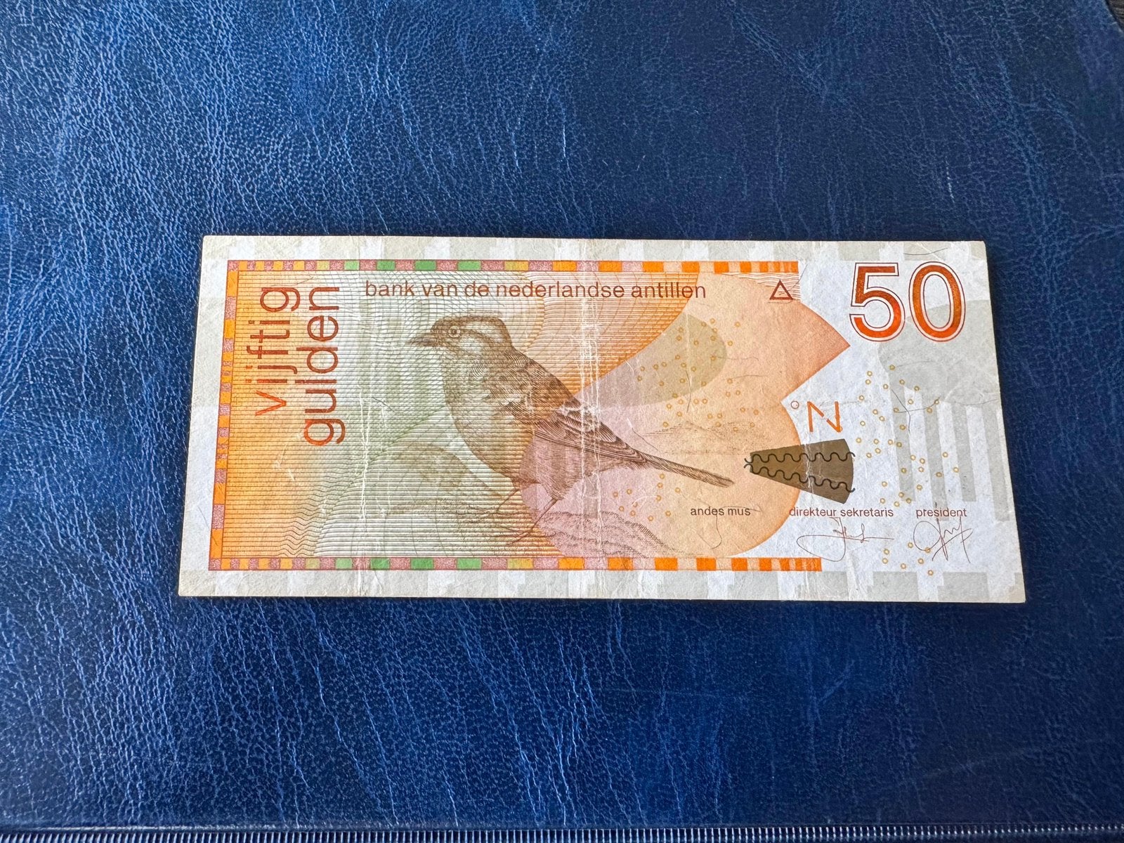 Nederlands Antillen 50 Gulden biljet 2001 lastig jaartal, Postzegels en Munten, Bankbiljetten | Nederland, Ophalen of Verzenden