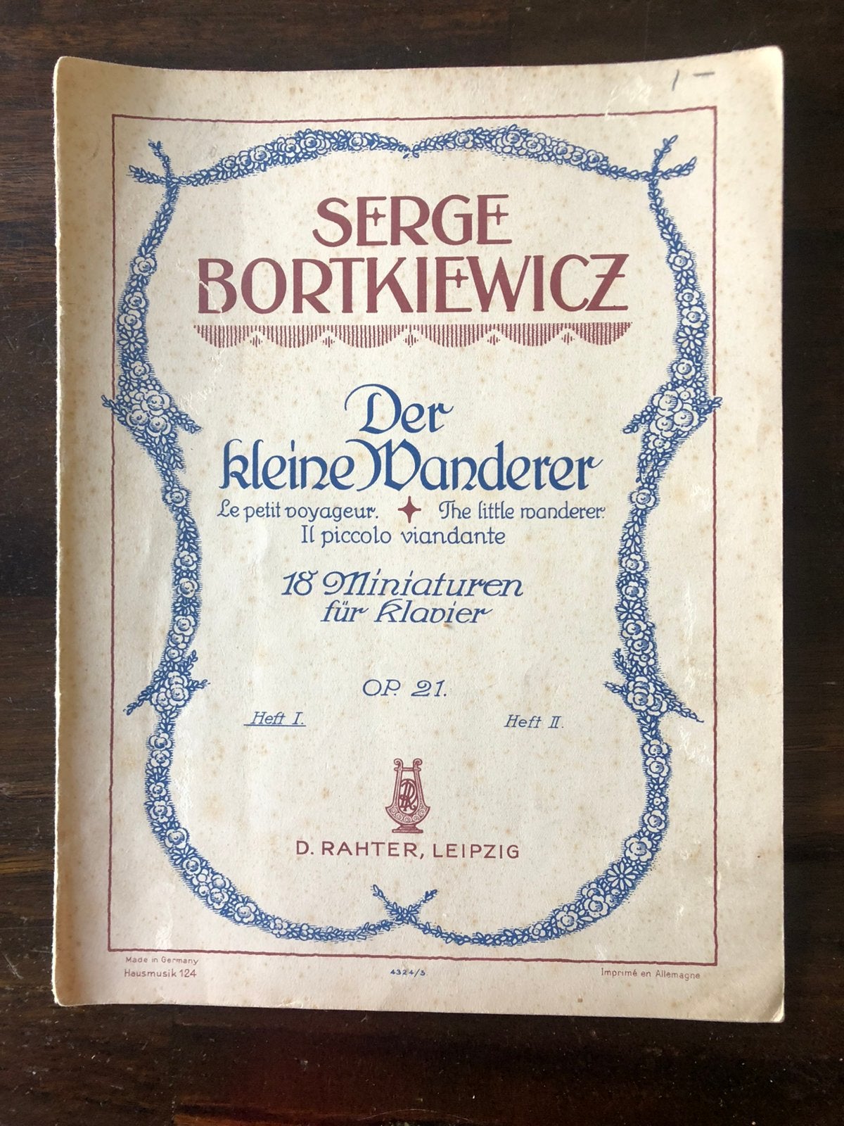 Bladmuziek voor piano van Serge Bortkiewicz, Klassiek, Ophalen of Verzenden, Zo goed als nieuw, Artiest of Componist