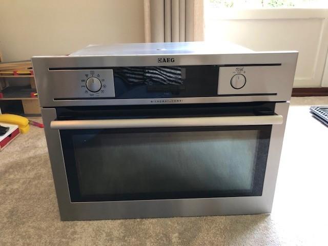 combi magnetron AEG, Witgoed en Apparatuur, Magnetrons, Ophalen, Combimagnetron, Gebruikt, Inbouw