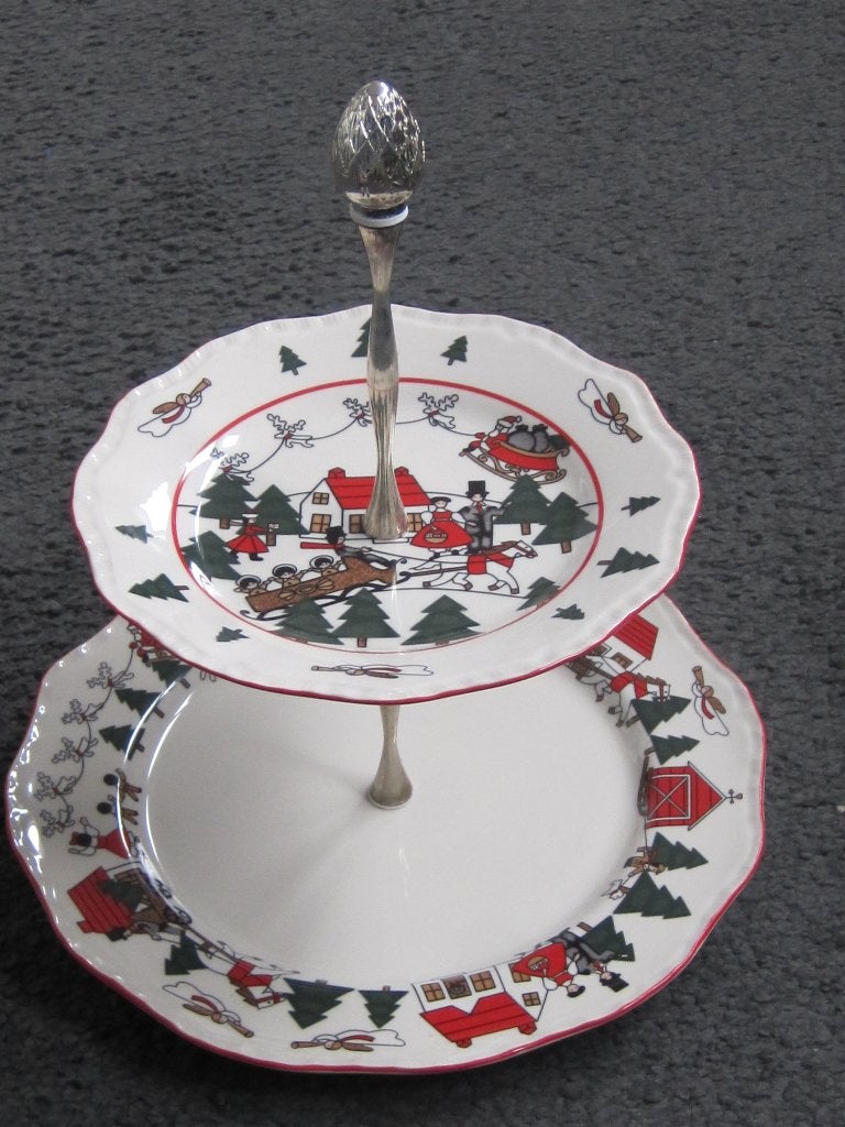 Vintage Mason's Christmas Village etagère, Ophalen of Verzenden