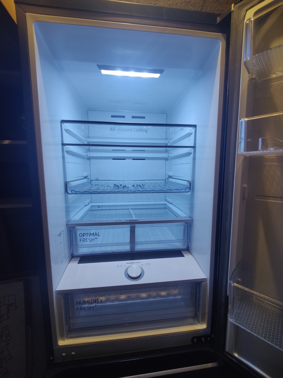 Samsung koelkast met vriesvak - lichte schade, werkt perfect, Ophalen, Gebruikt, 200 liter of meer, 160 cm of meer