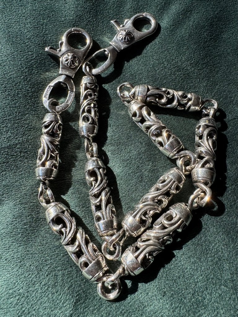 Chrome Hearts 925 Celtic Double Lobster Wallet Chain, Ophalen of Verzenden, Zo goed als nieuw, Zilver, Overige materialen
