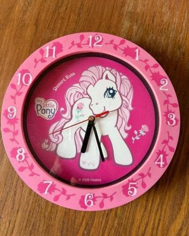 Klok My little pony Desert Rose 2006, Ophalen of Verzenden, Gebruikt