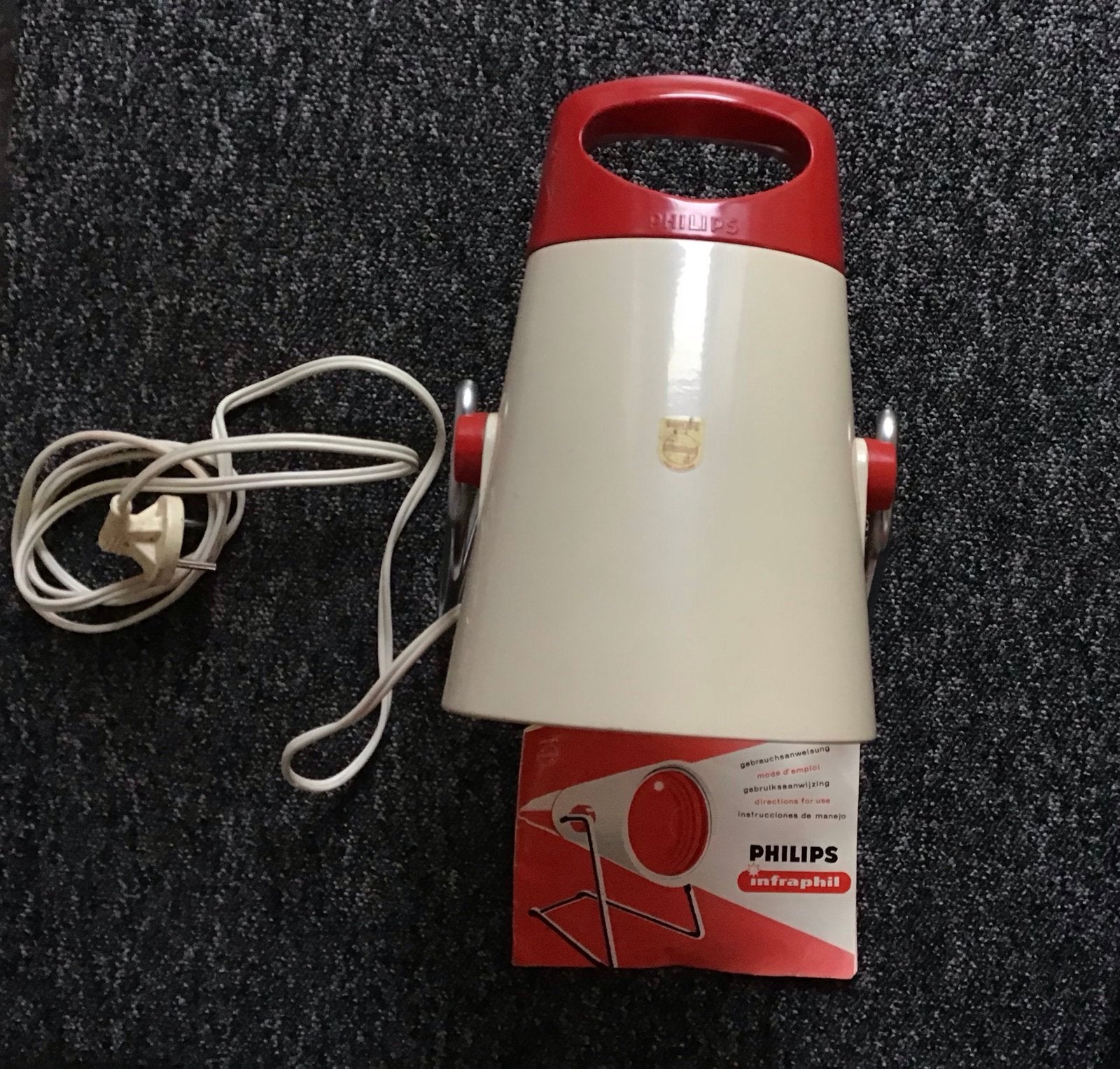 Philips Infraphil Infraroodlamp (1960) met originele doos, Ophalen of Verzenden, Gebruikt