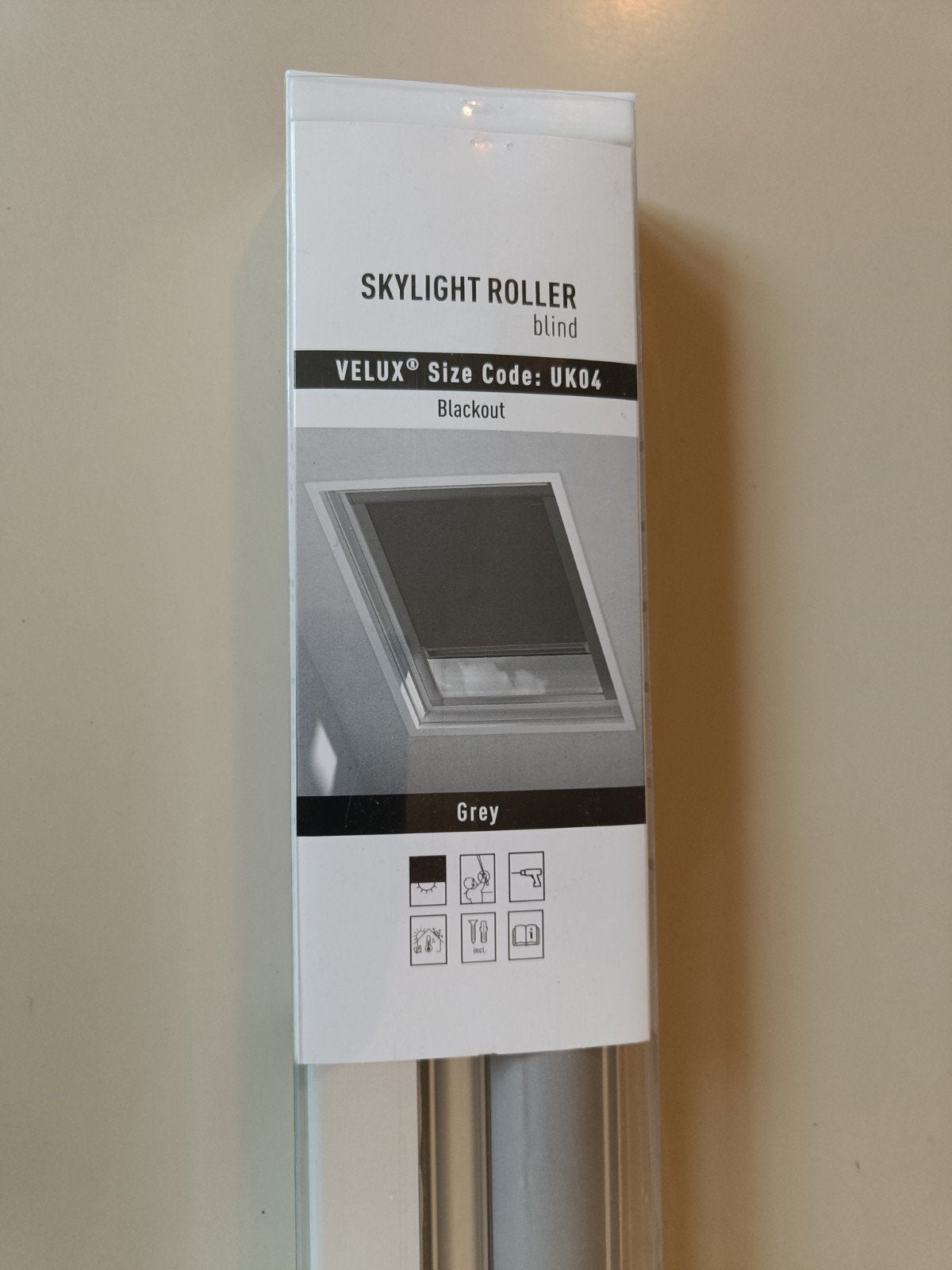 Rolgordijn Velux dakraam UK04 - Grijs (iets beschadigd), Ophalen, Overige merken, Verduisterend, 117 cm