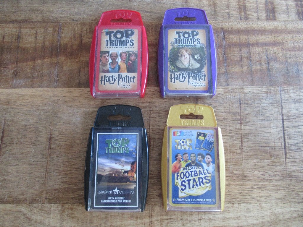 3 x Top Trumps kaart spellen Harry Potter Airborne Footbal, Ophalen of Verzenden, Zo goed als nieuw