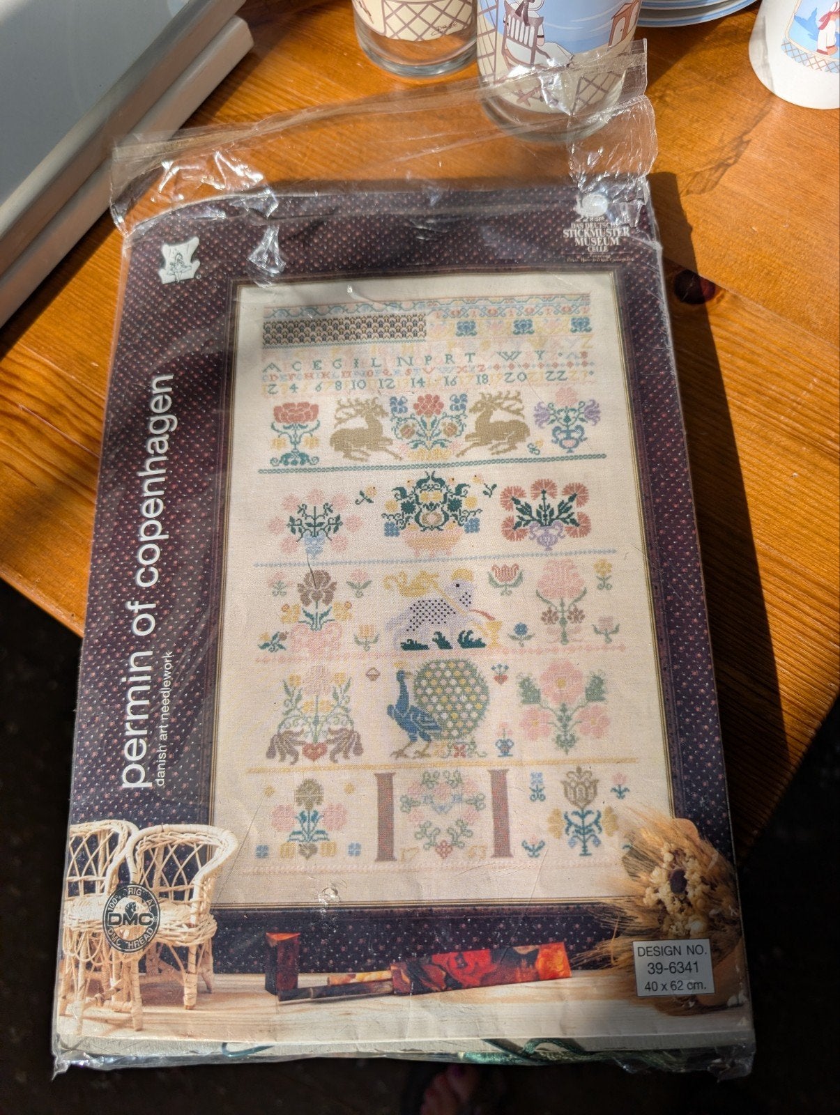 Permin of Copenhagen Borduurpakket Merklap Compleet, Hobby en Vrije tijd, Ophalen of Verzenden, Nieuw, Handborduren, Borduurpakket