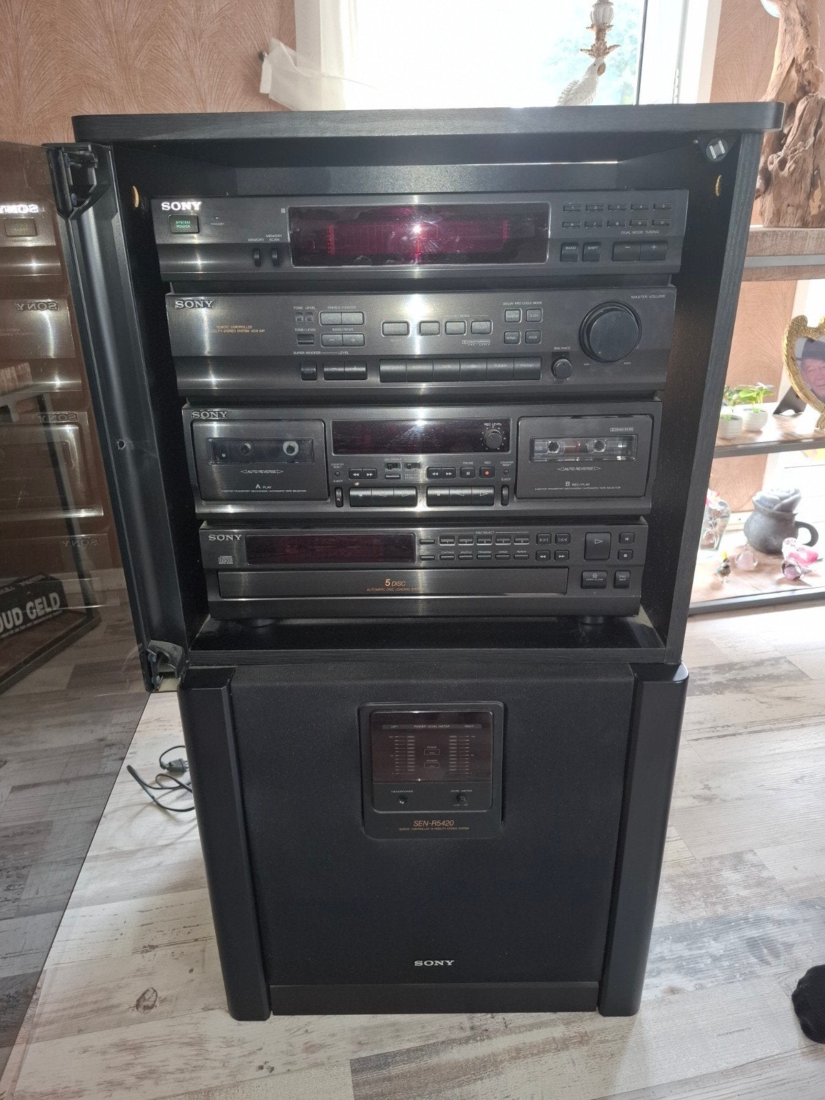 Sony HCD-S41 Compact Disc Deck Receiver met speakers, Ophalen, Gebruikt, Cassettedeck, Losse componenten