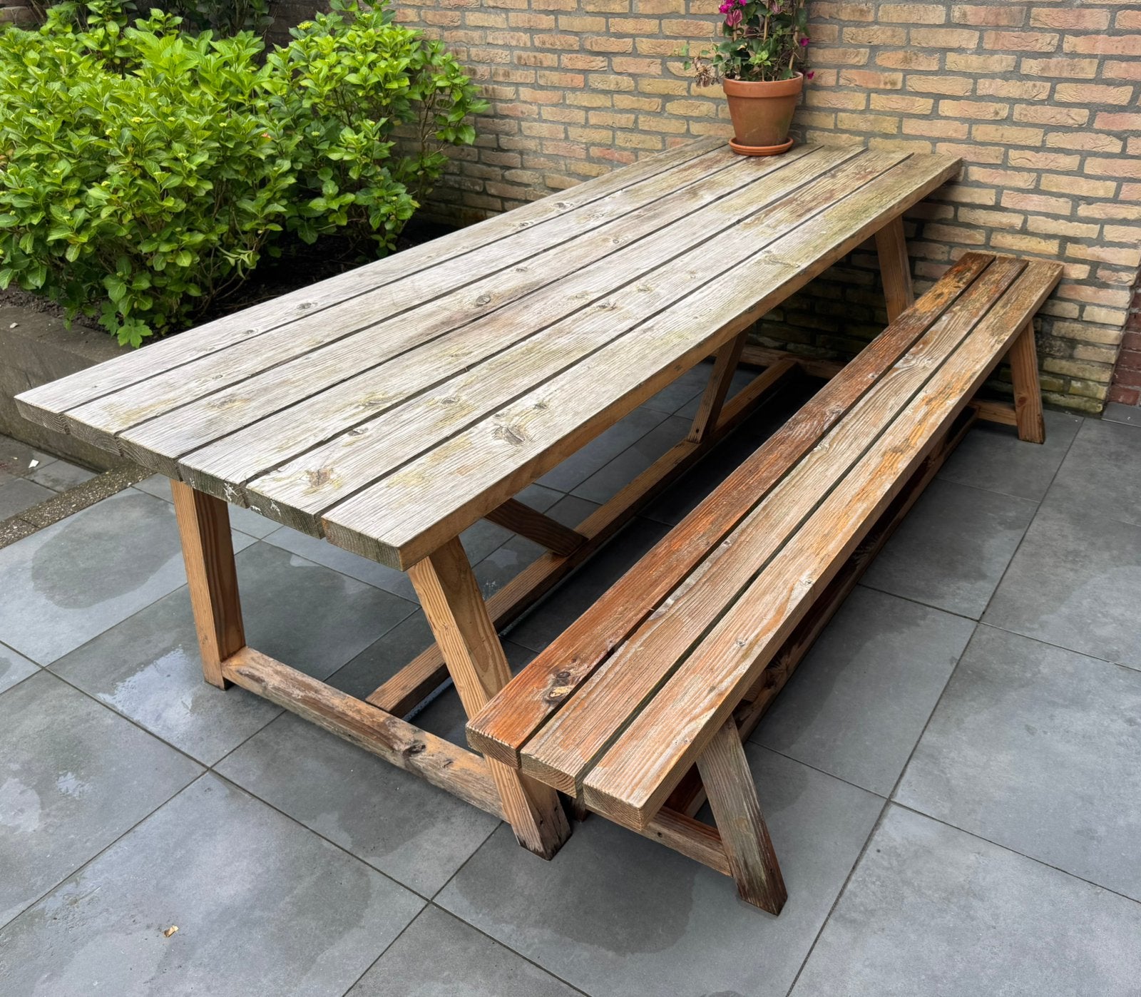 Tuintafel Douglas hout, Ophalen, Gebruikt, Rechthoekig, Hout