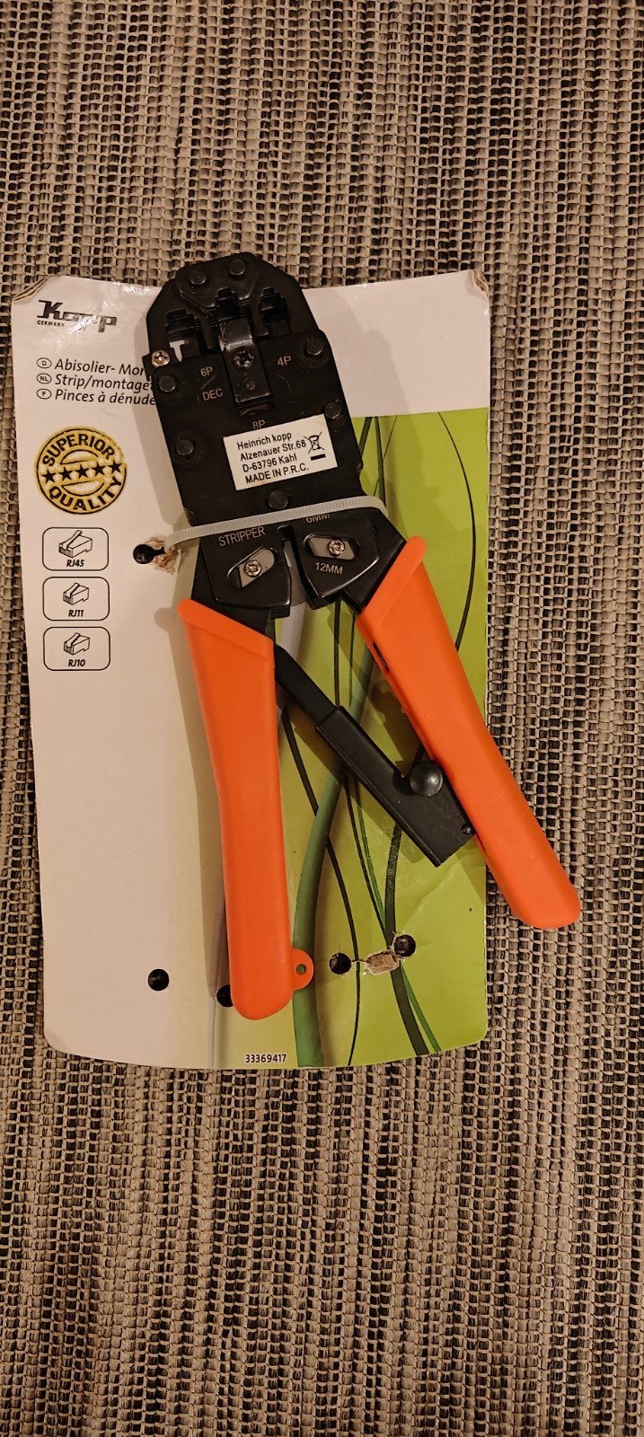 Kopp RJ11/RJ45 Krimptang - Nieuw in verpakking, Ophalen of Verzenden, Nieuw, Overige typen, Overige merken