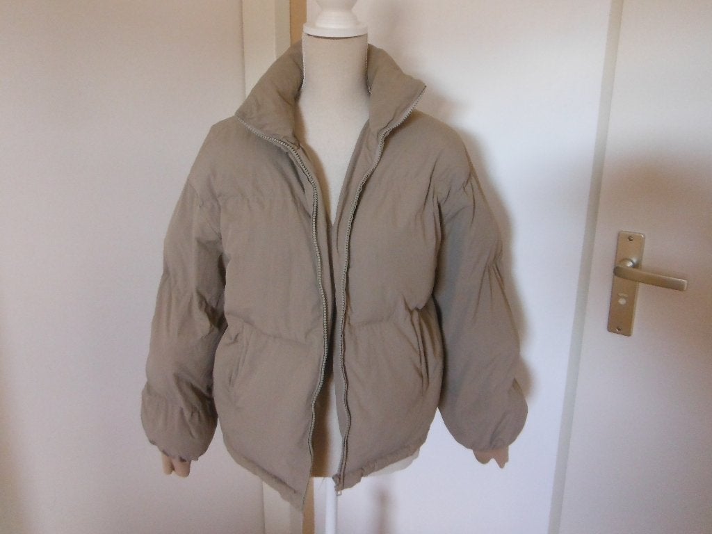 SALE taupe / bruine jas, mt M, Kleding | Dames, Jassen | Winter, Verzenden, Zo goed als nieuw, Maat 38/40 (M), Bruin