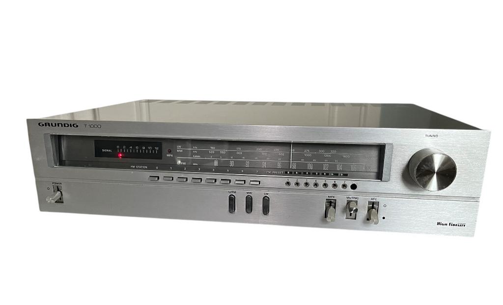 Grundig T 1000 AM/FM Stereo fine art Tuner, Ophalen of Verzenden, Zo goed als nieuw, Analoog