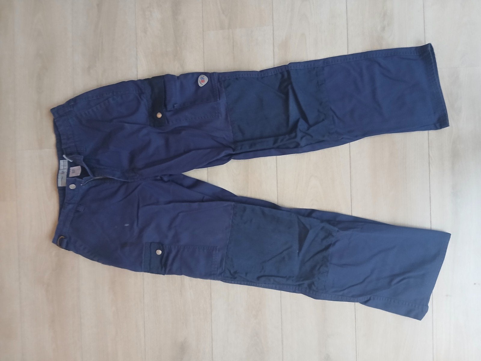 8x BP Marineblauwe Werkbroeken - Maat 52 (L), Ophalen of Verzenden, Gedragen, Maat 52/54 (L), Blauw