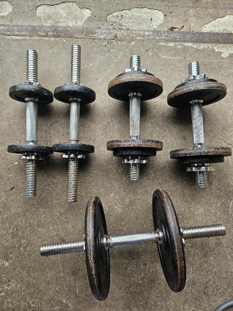 Halterset, Sport en Fitness, Fitnessmaterialen, Ophalen, Zo goed als nieuw, Halterset