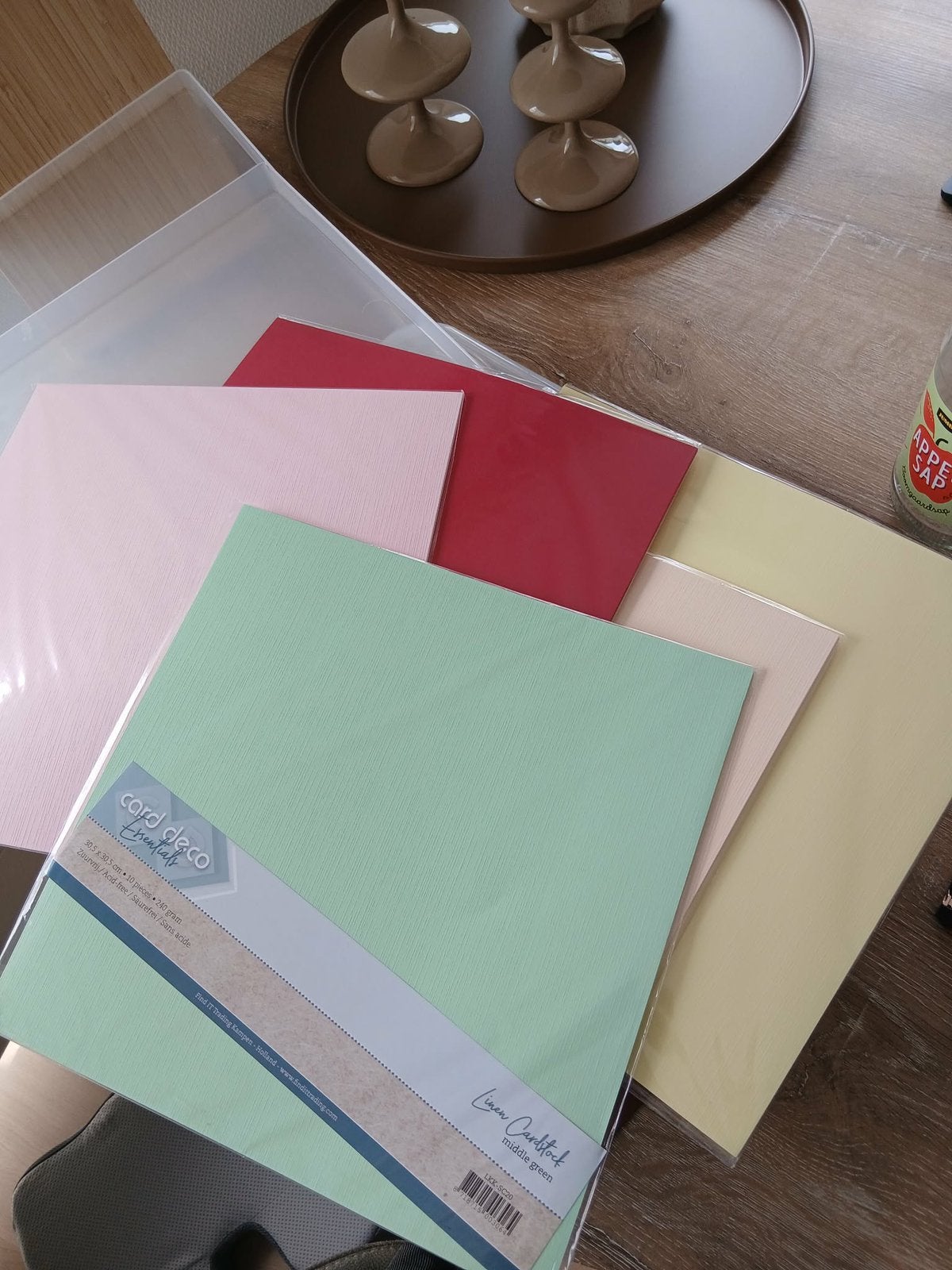 Te koop 50 stuks 30x30 linnenkarton, Hobby en Vrije tijd, Scrapbooking, Ophalen, Nieuw