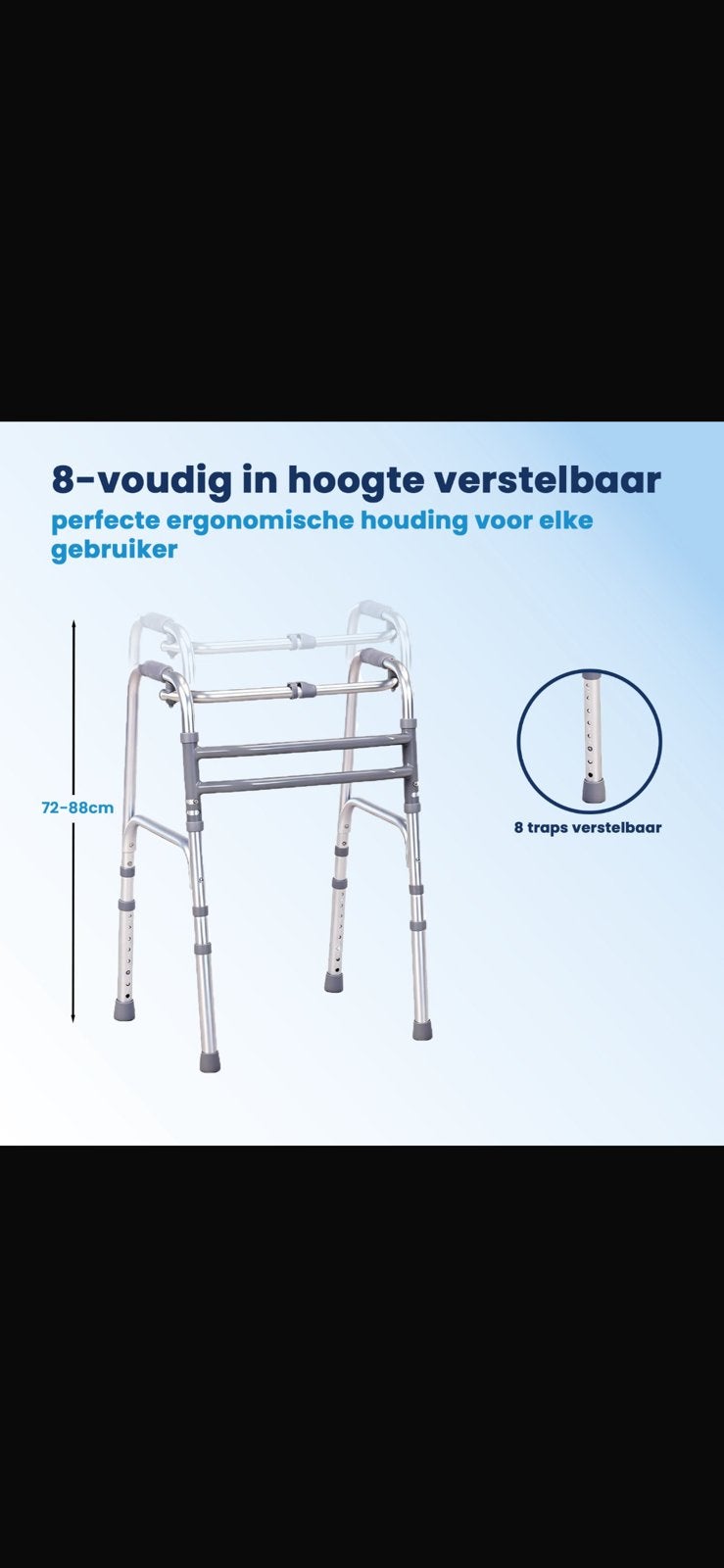 Stevig verstelbaar looprek nieuw in doos, Diversen, Ophalen of Verzenden, In hoogte verstelbaar, Nieuw