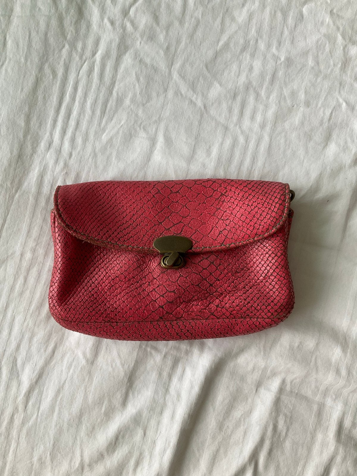 Liebeskind Berlin roze slangenprint clutch/portomonee, Verzenden, Gebruikt, Roze, Avondtasje