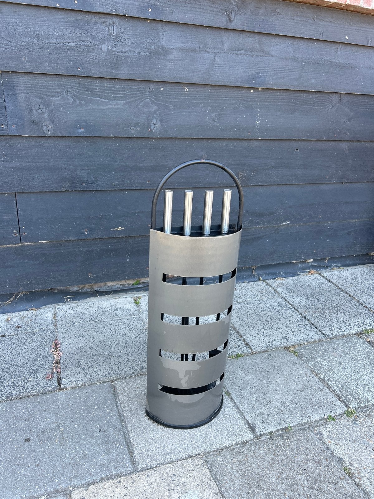 Kachel gereedschap set met houder, Ophalen, Gebruikt, Zwart, Metaal