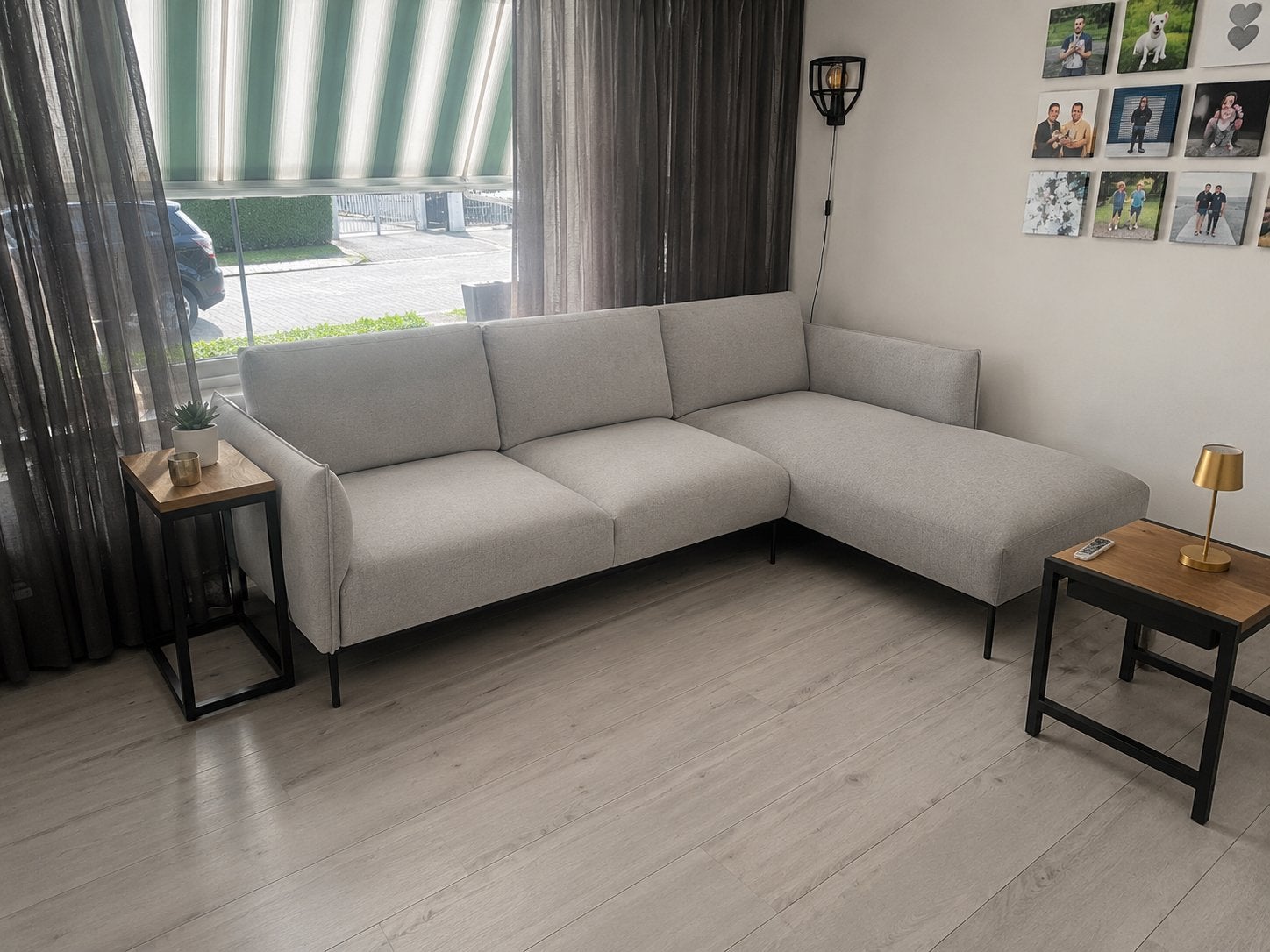 IKEA ÄPPLARYD Hoekbank met chaise longue *zo goed als nieuw*, Ophalen, 250 tot 300 cm, Hoekbank, Zo goed als nieuw