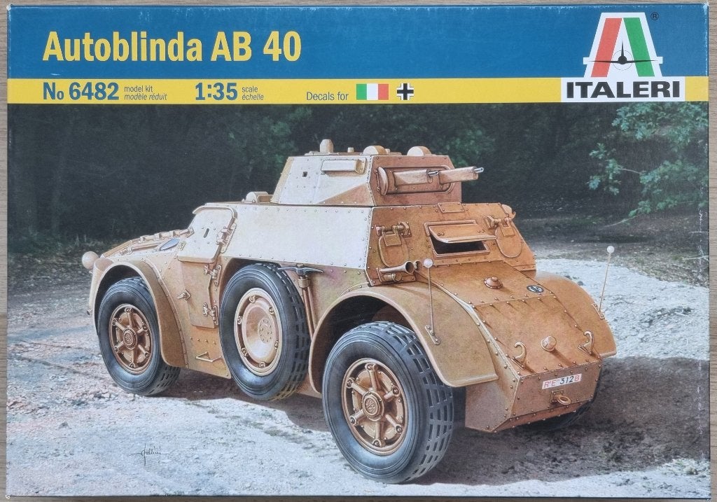 Italeri 1:35 #6482 WWII Italian Autoblinda AB 40, Hobby en Vrije tijd, Modelbouw | Auto's en Voertuigen, Italeri, 1:32 tot 1:50