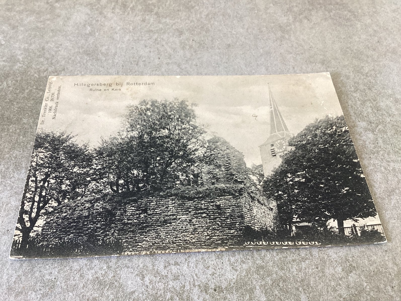 Hillegersberg bij Rotterdam.    Ruïne en Kerk, Ophalen of Verzenden, Zuid-Holland