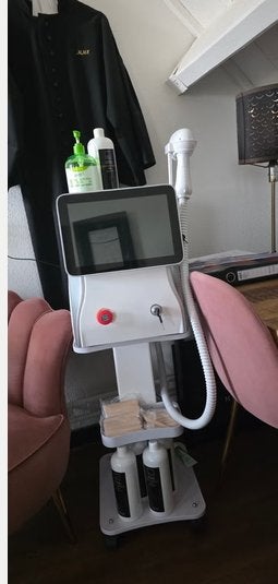 Professionele Diode ICE Laser ontharings apparaat + trolly, Ophalen of Verzenden, Zo goed als nieuw, Scheren en Epileren