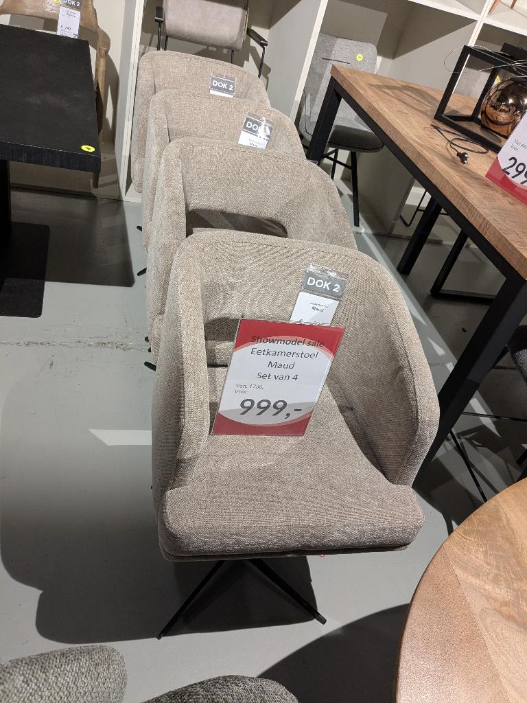 SETS VAN 4 BAENKS STOELEN VOOR SPOTPRIJS, Huis en Inrichting, Ophalen, MODERN, Overige kleuren, Nieuw