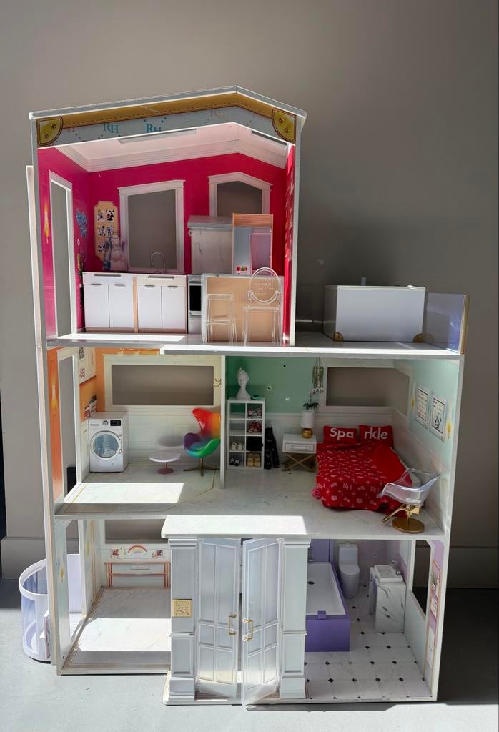 RAINBOW HIGH Poppenhuis met Meubels en Accessoires, Ophalen of Verzenden, Gebruikt, Poppenhuis
