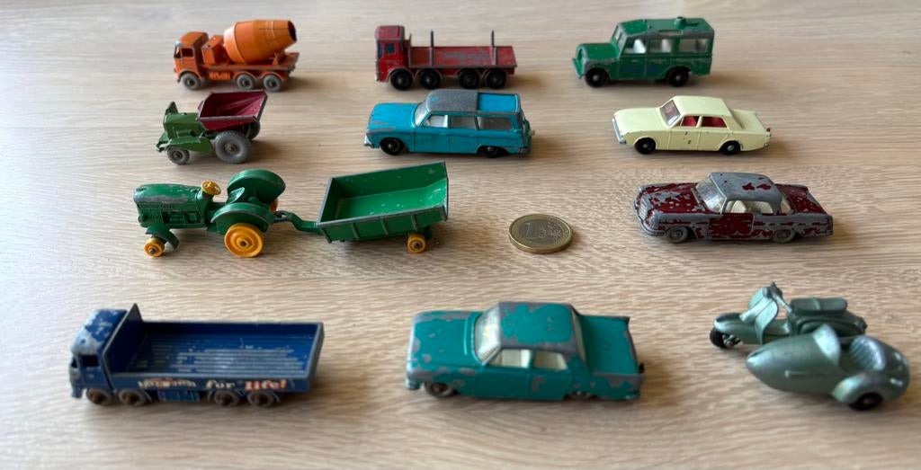 Matchbox, Lesney set van 12 stuks, Hobby en Vrije tijd, Modelauto's | Overige schalen, Gebruikt, Ophalen of Verzenden