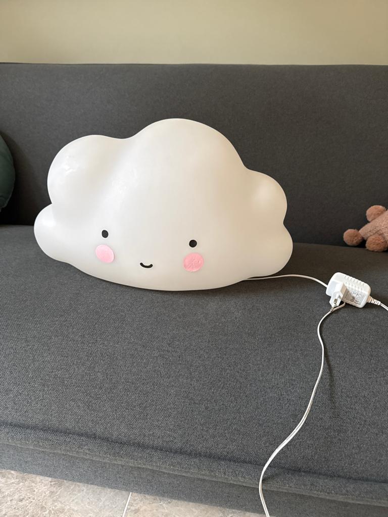 Leuke Nachtlamp Wolk - Werkt op Batterijen of Netstroom, Kinderen en Baby's, Kinderkamer | Inrichting en Decoratie, Ophalen, Zo goed als nieuw