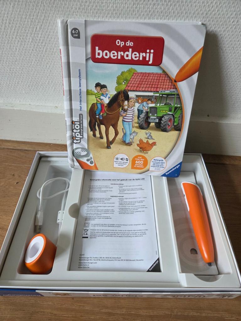 Tiptoi Starter Set MET Stift; Op de boerderij (4-7 jaar), Ophalen of Verzenden, Zo goed als nieuw, Taal en Lezen, Met geluid