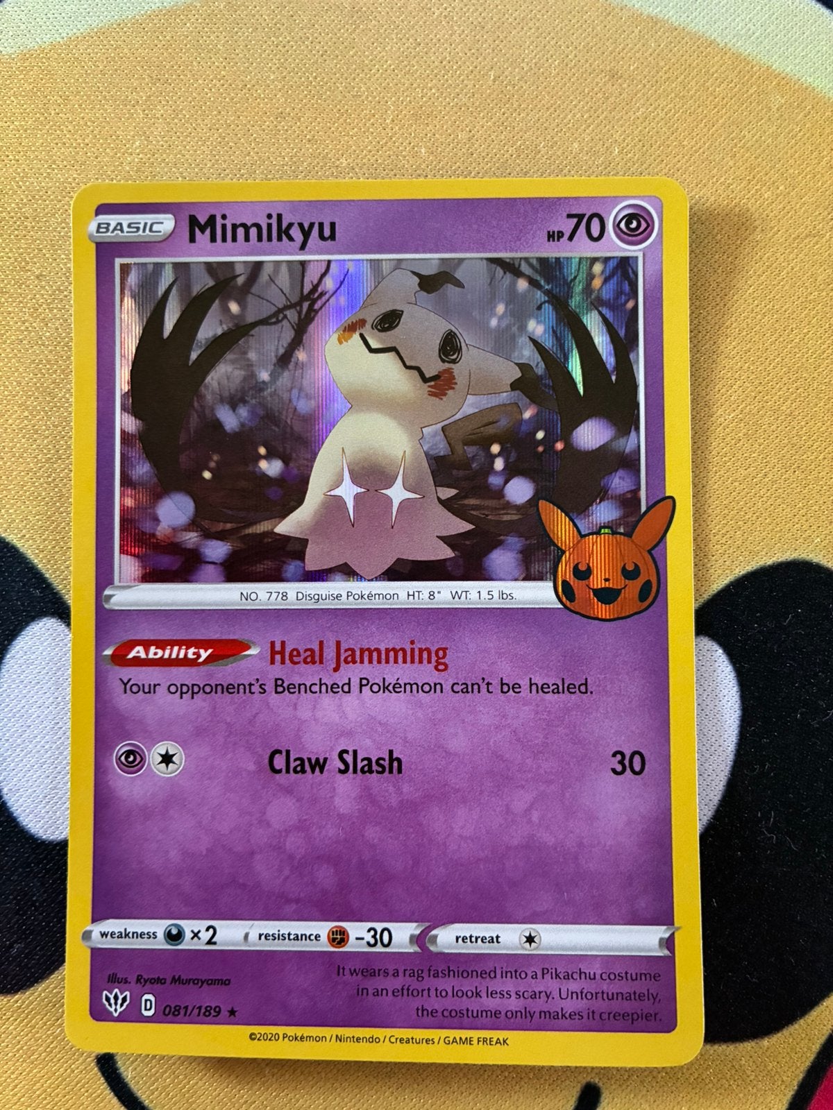 Mimikyu 081/189 – Trick or Trade –  Holo, Ophalen of Verzenden, Zo goed als nieuw