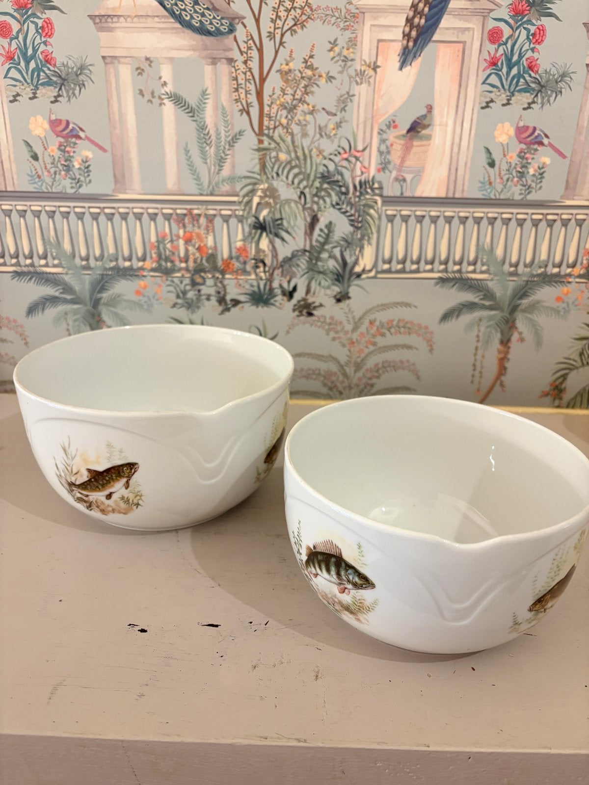 Set van 2 Royal Porcelaine Vissen schalen, Antiek en Kunst, Ophalen of Verzenden